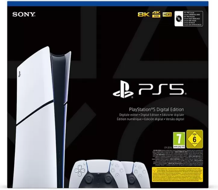 PS5 Slim Ed Digital + 2 mandos DualSense